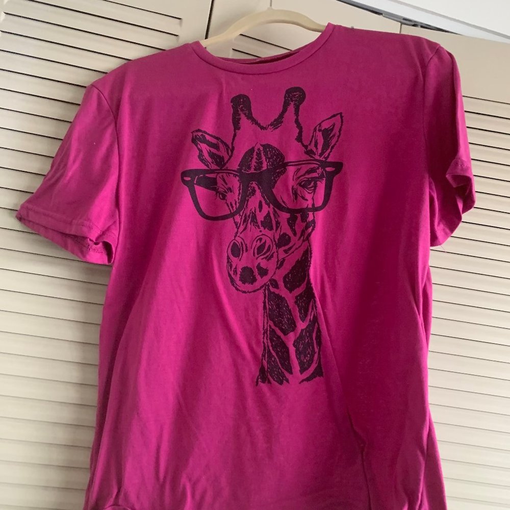 Novelty pink short sleeve t-shirt